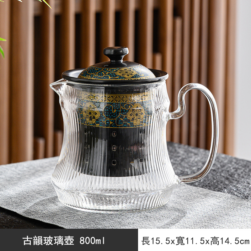 【汀和大福】【傳承13代，日本匠心手作工藝】古韻纏枝蓮復古陶瓷煮茶壺