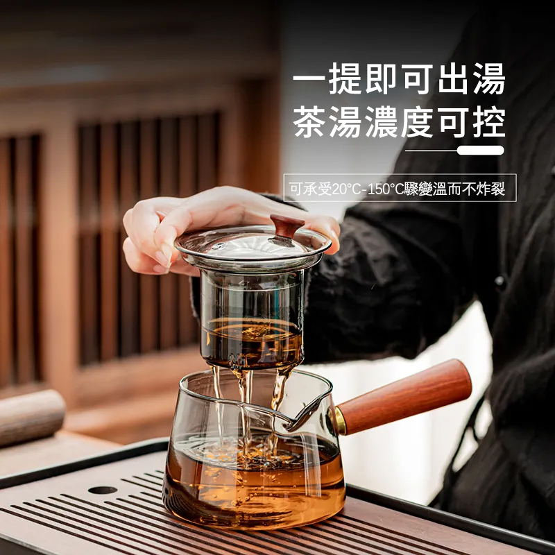 【汀和大福】玻璃茶具套裝耐高溫家用輕奢泡茶壺 【汀和大福】玻璃茶具套裝耐高溫家用輕奢泡茶壺